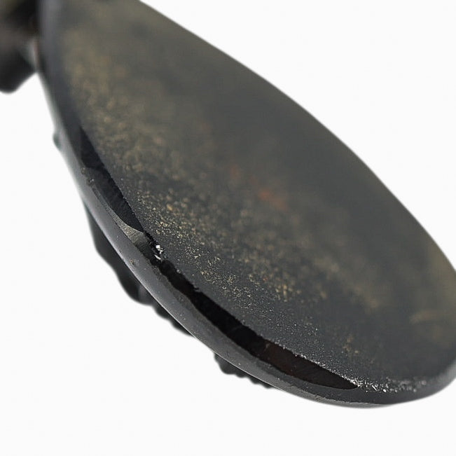 Mourning Jewelry Revival Necklace 1920-1940 - Lacquered Jet And Horn