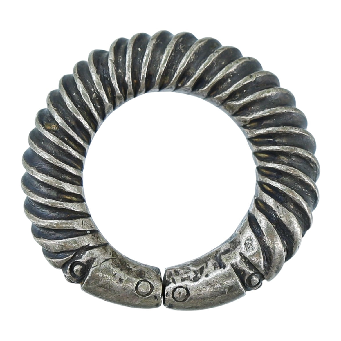 Large Heavy Tuareg Berber Coiled Torsade Ring Size 13 43g Saharan Tribal Ethnographic