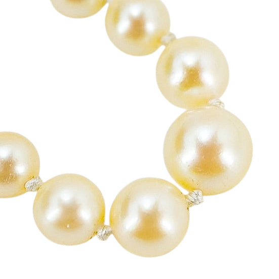 Vintage Akoya Pearl Necklace 14K White Gold Clasp Made in USA