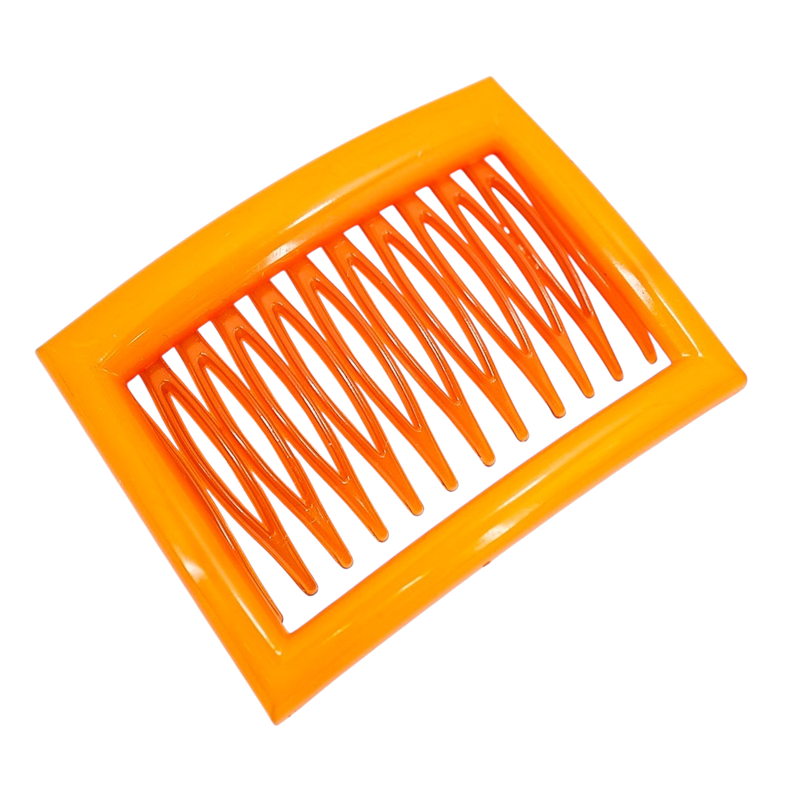 Vintage Buch + Deichmann Denmark Orange Cellulose Acetate Hair Comb MOD