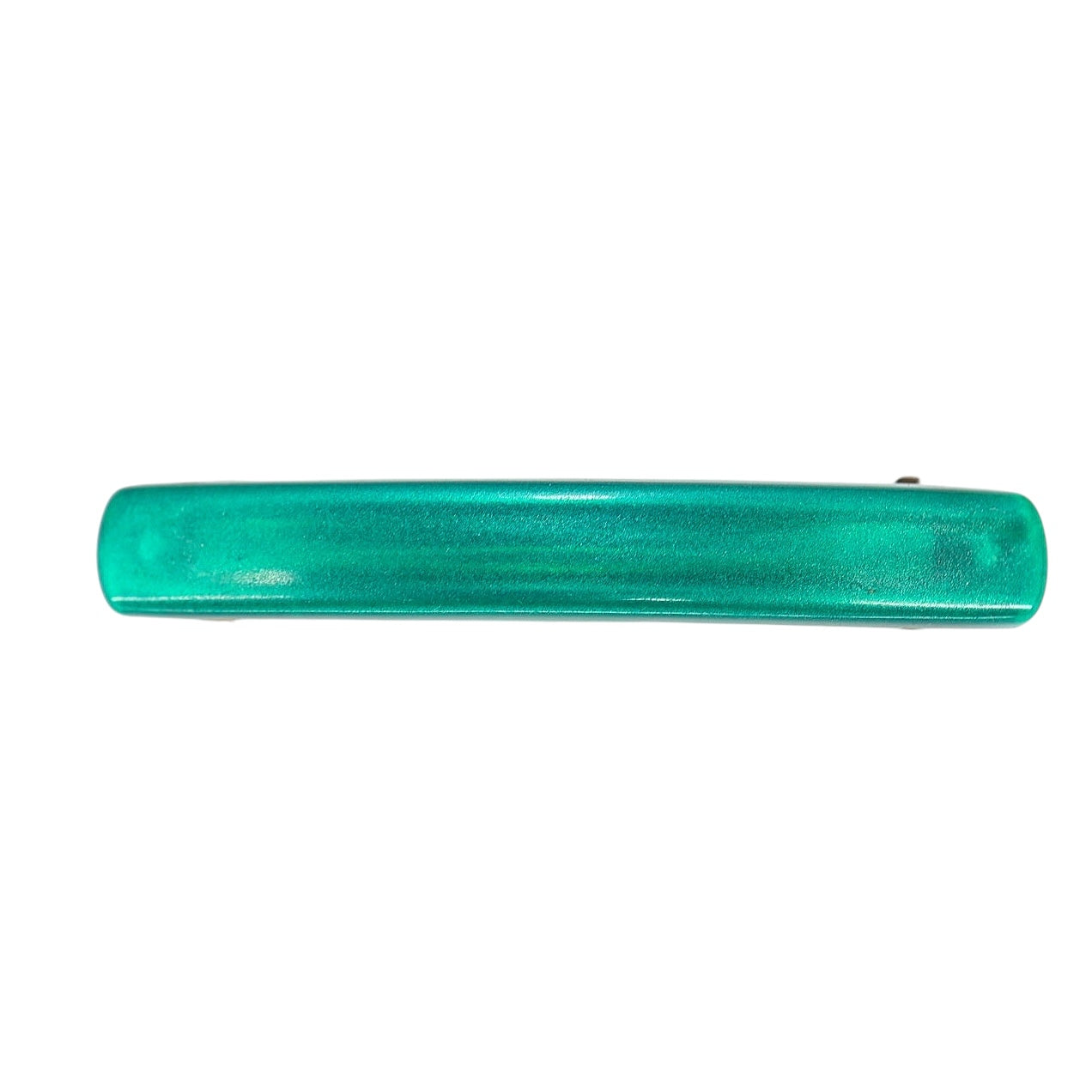 Vintage French Hair Barrette – Teal Green Cellulose Acetate – Otomatic Bte SGDG – Made in France