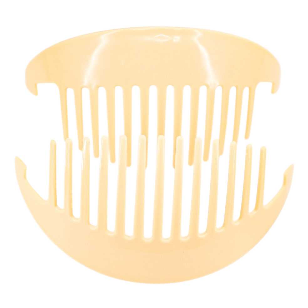 Vintage Tzers Taiwan Hair Clincher Comb Banana Clip Cream Light Green 5.5 In