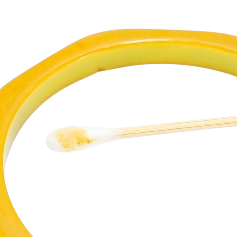 Vintage Butterscotch Bakelite Bangle – Geometric Octagon Bracelet, 2.5” Inner Diameter, Tested