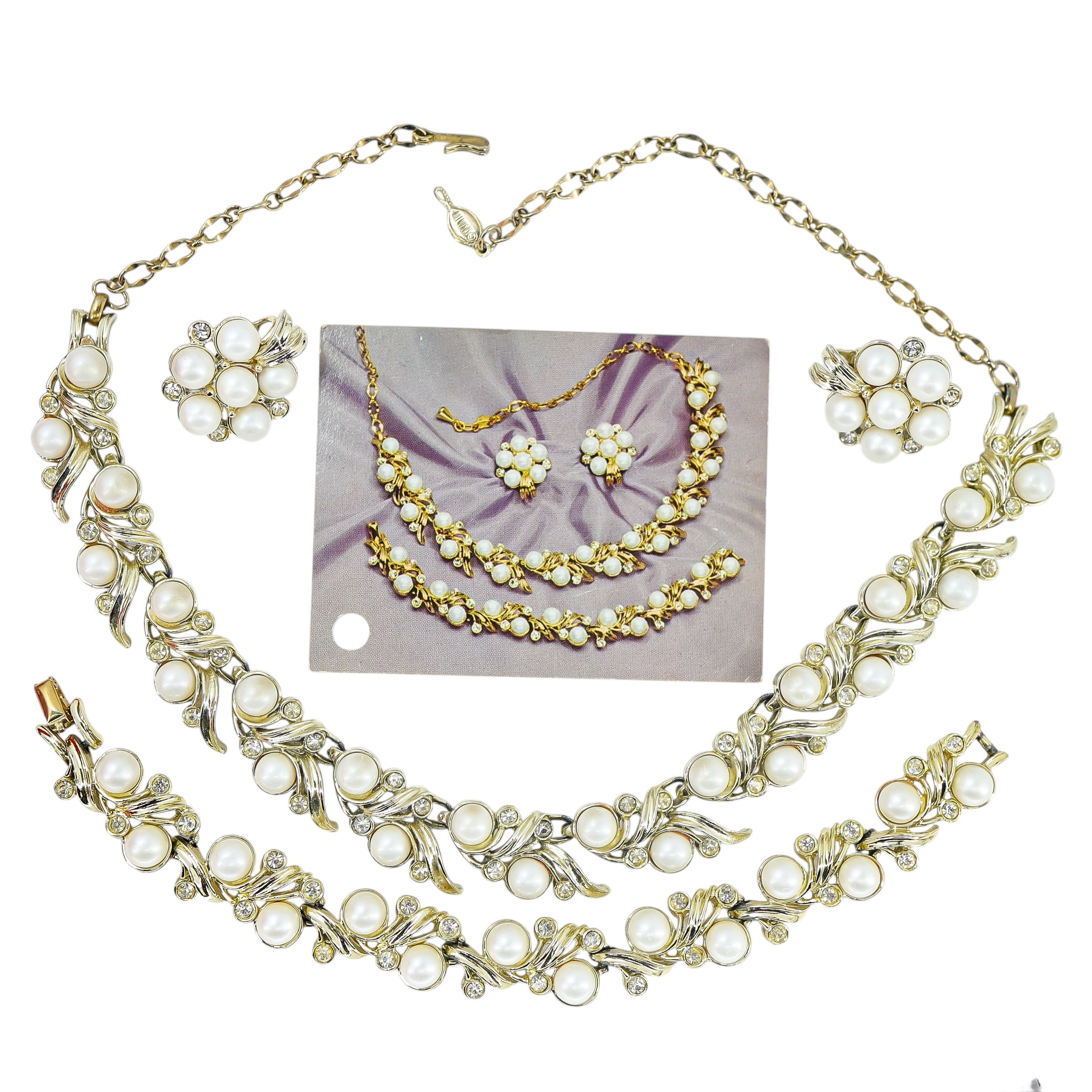 NOS Vintage Sarah Coventry Royal Ballet Necklace Bracelet Earrings Set 1960s