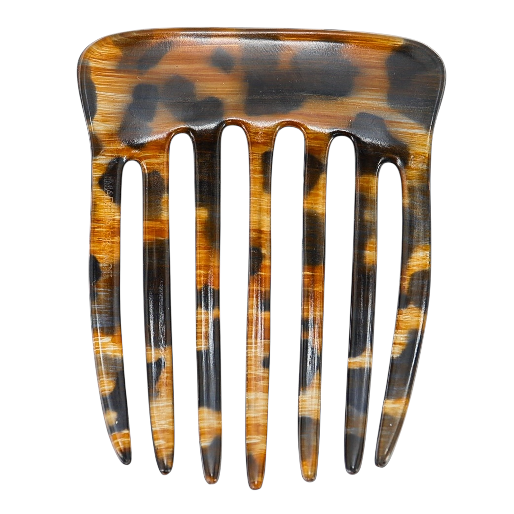 French Tortoise Acetate Hair Comb - Classic Large Hair Pick