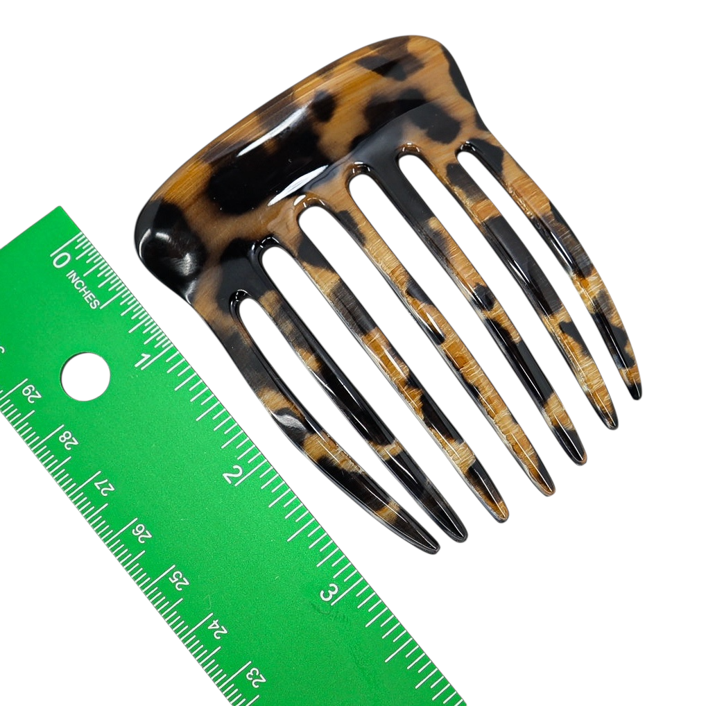 French Tortoise Acetate Hair Comb - Classic Large Hair Pick
