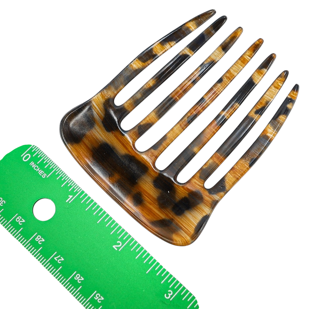 French Tortoise Acetate Hair Comb - Classic Large Hair Pick