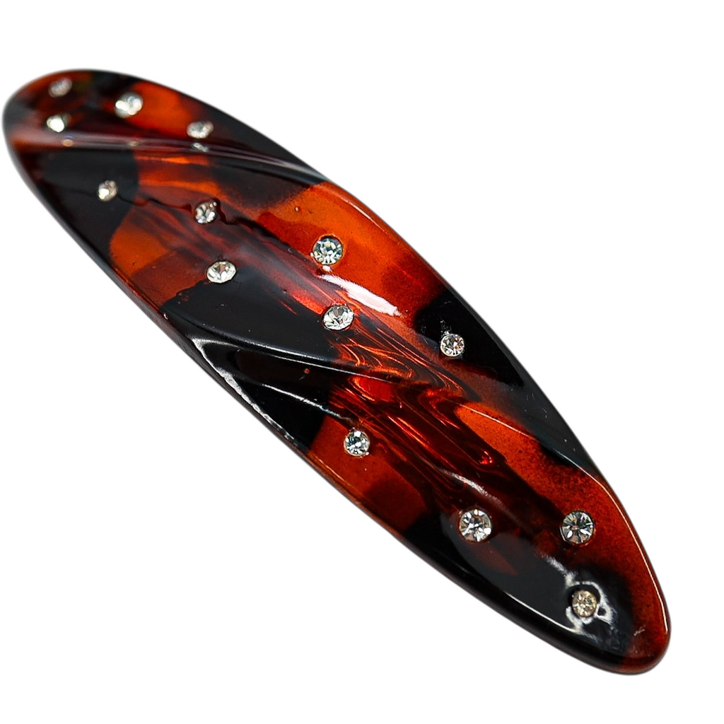 Lot of 4 Large Hair Barrettes - Earthy Classic Looks - Office Hair