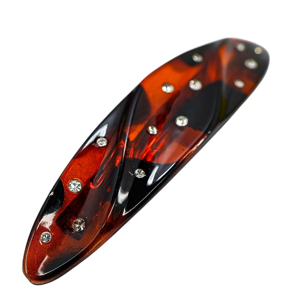 Lot of 4 Large Hair Barrettes - Earthy Classic Looks - Office Hair