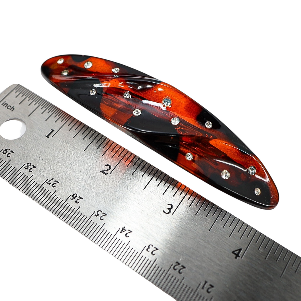 Lot of 4 Large Hair Barrettes - Earthy Classic Looks - Office Hair