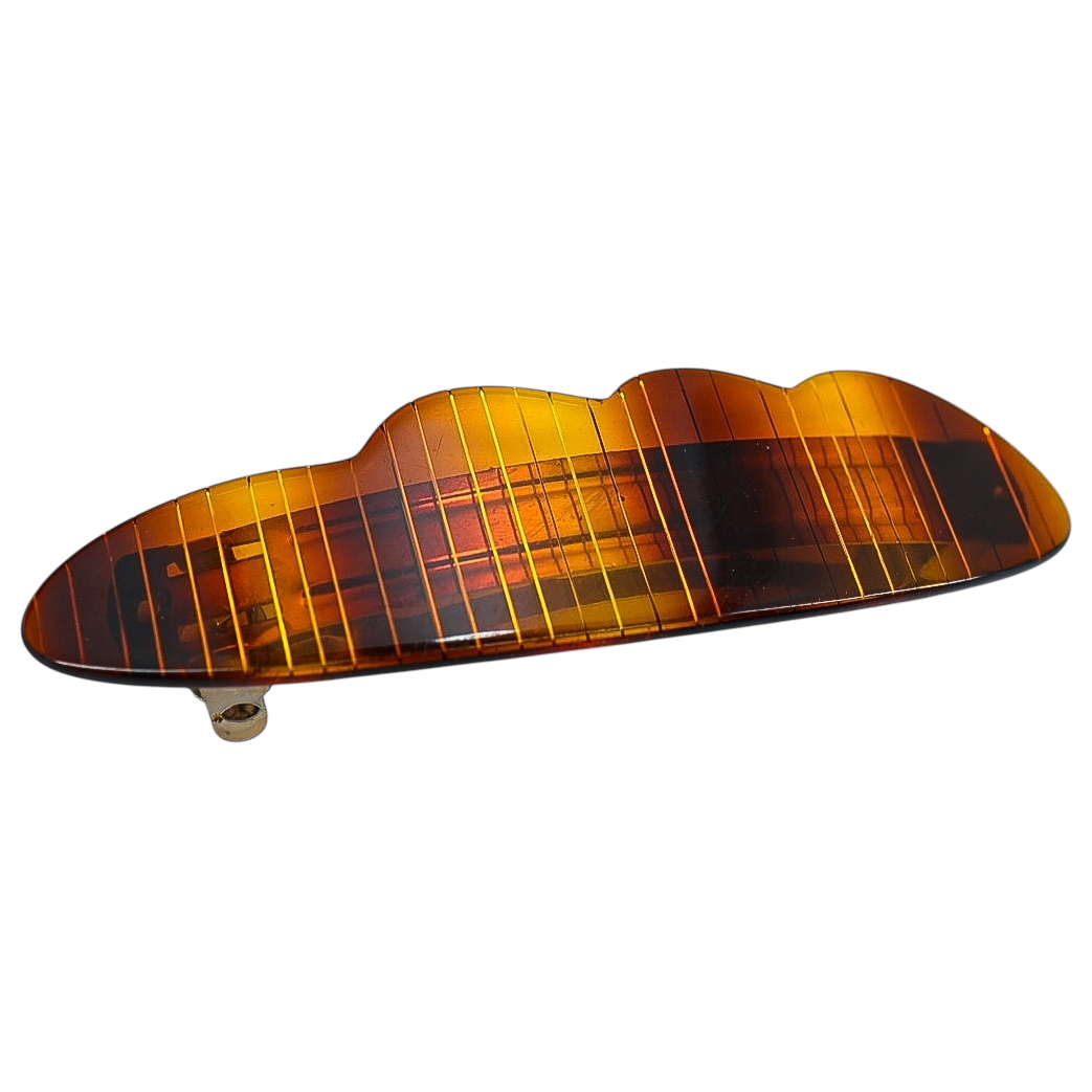 Lot of 4 Large Hair Barrettes - Earthy Classic Looks - Office Hair