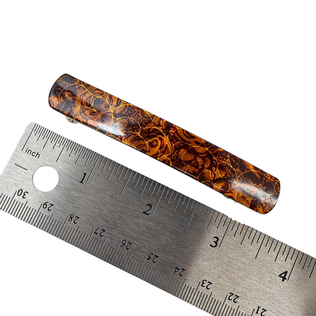 Lot of 4 Large Hair Barrettes - Earthy Classic Looks - Office Hair