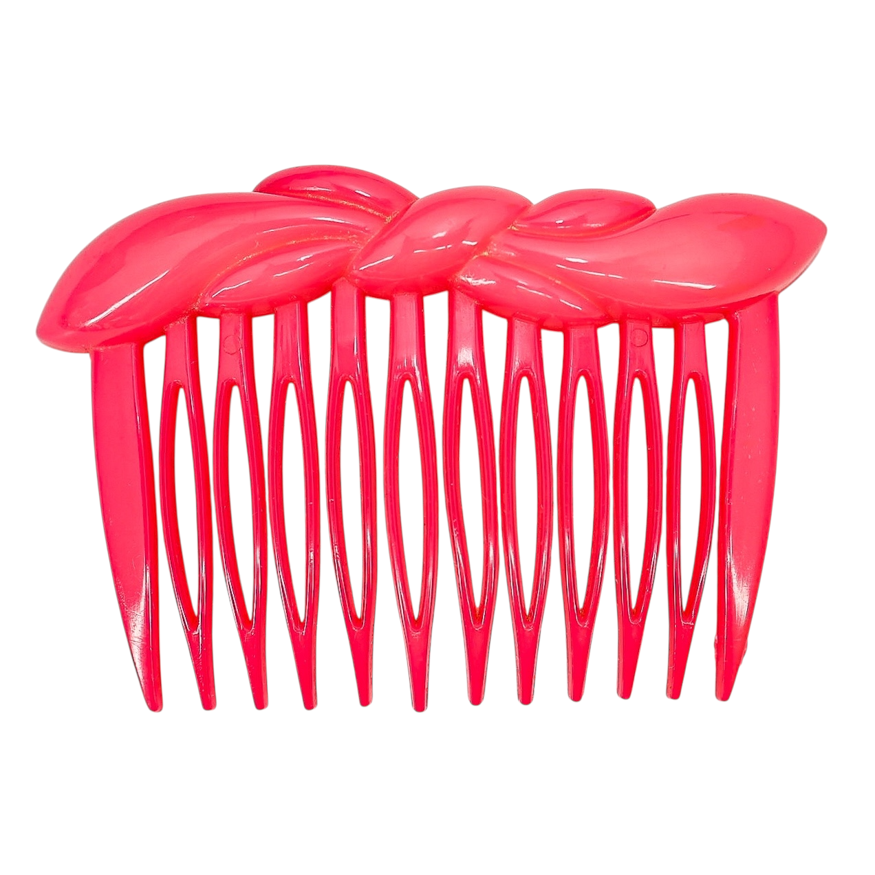 Lot of 2 Vintage 1981 Buch + Deichmann Hair Combs Pink Navy MOD