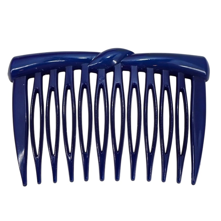 Lot of 2 Vintage 1981 Buch + Deichmann Hair Combs Pink Navy MOD