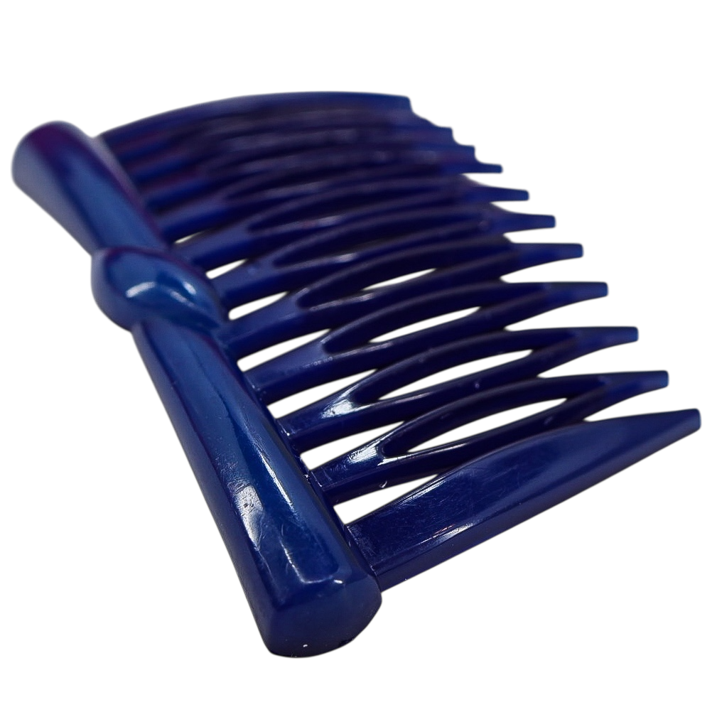 Lot of 2 Vintage 1981 Buch + Deichmann Hair Combs Pink Navy MOD