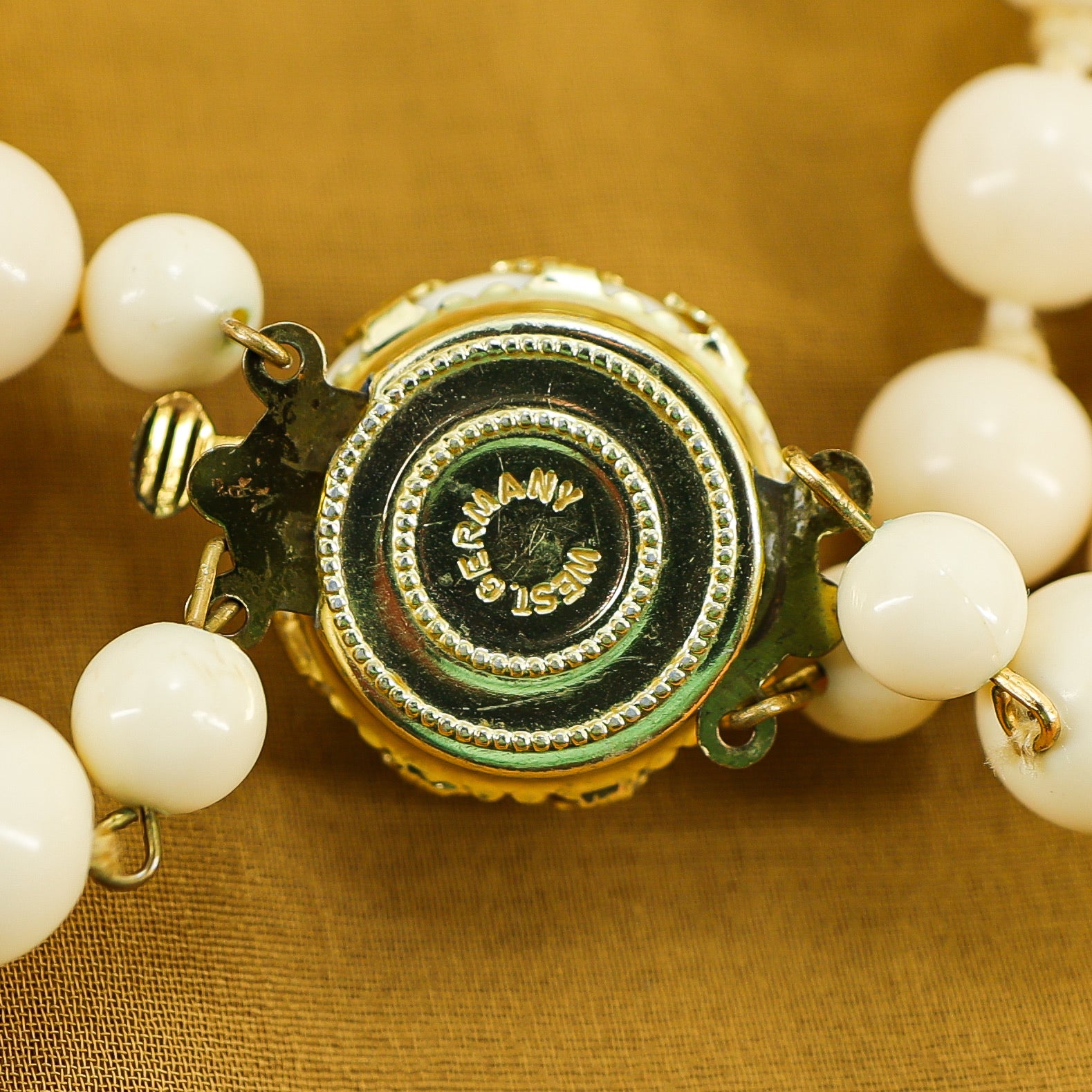 Vintage West Germany Acetate Bead Necklace - 2Strand - Statement