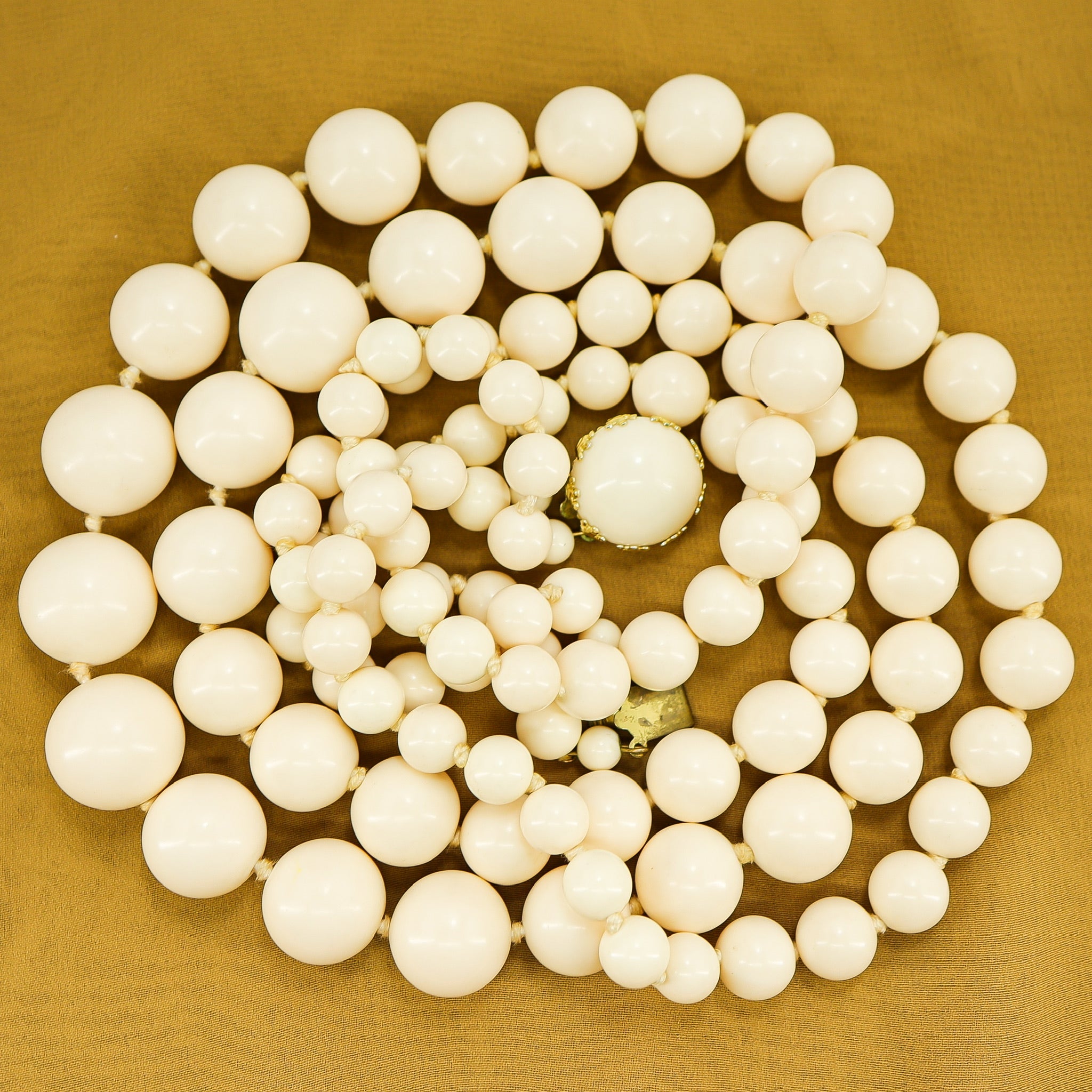 Vintage West Germany Acetate Bead Necklace - 2Strand - Statement