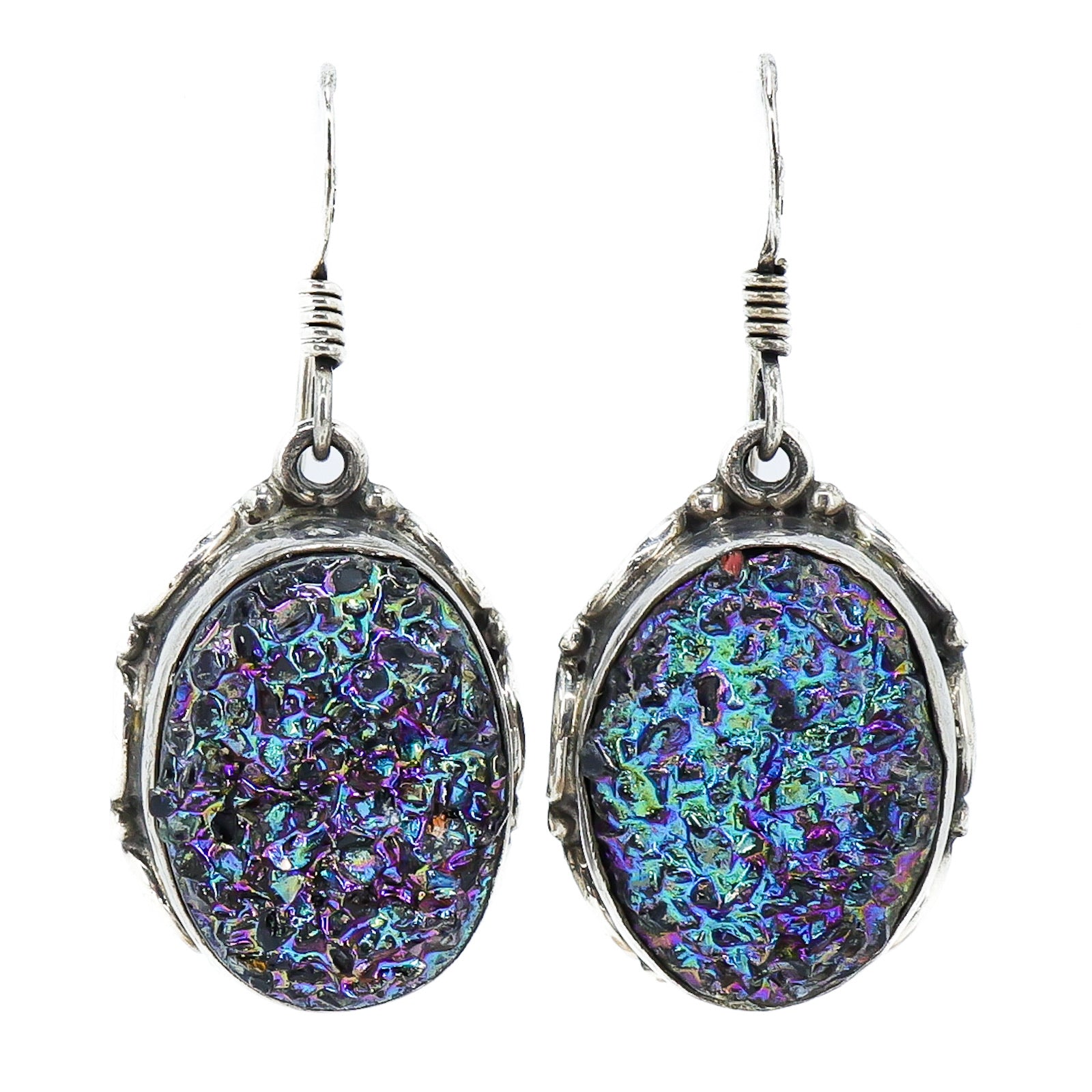 Artisan Sterlings Silver - Large Cabachons - Titanium Rainbow Druzy