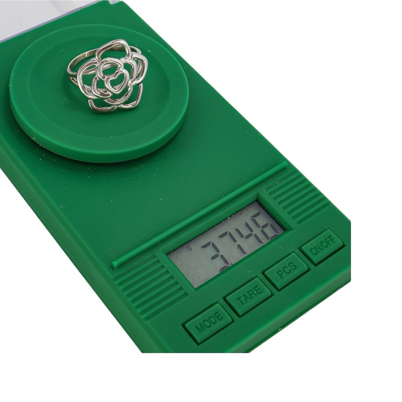 Sterling Silver Openwork Rose Ring 925 Floral Outline Heart Center 3.7G Size 9