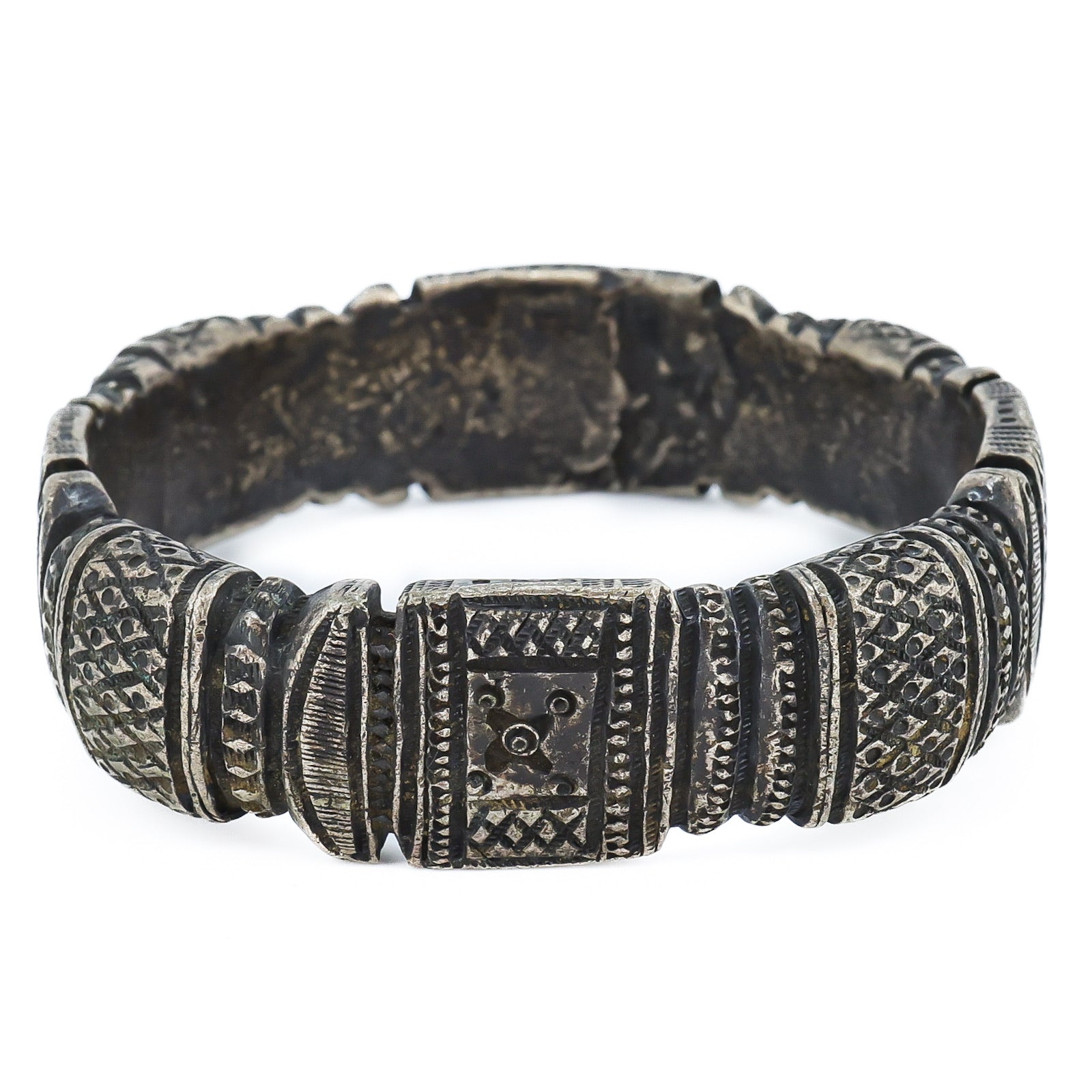 West African Berber/Tuareg Saharan Panel Bangle / Cuff 155 g Ethnographic Collectible