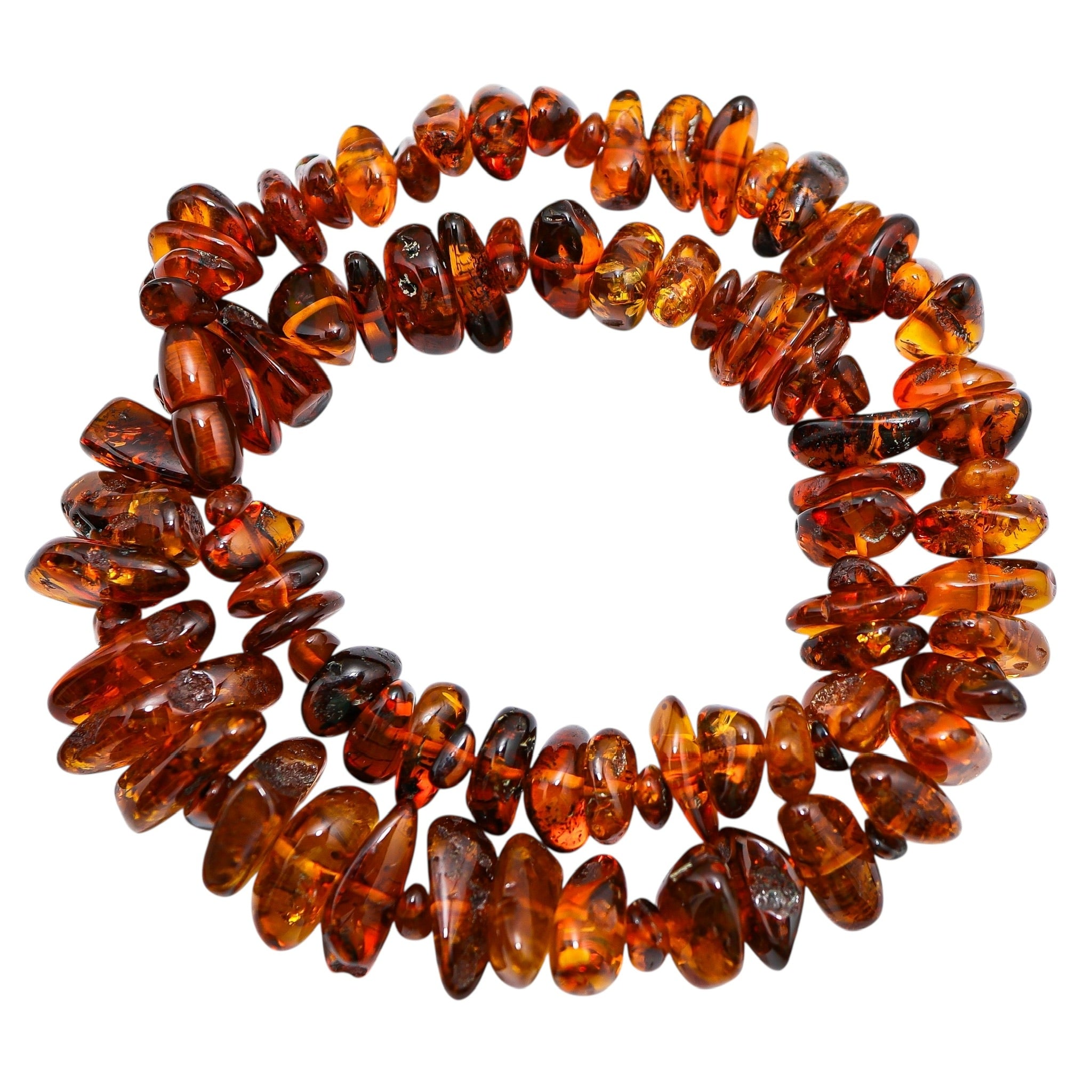 Vintage Baltic Amber Nugget Bead Necklace 83g 25” - Boho