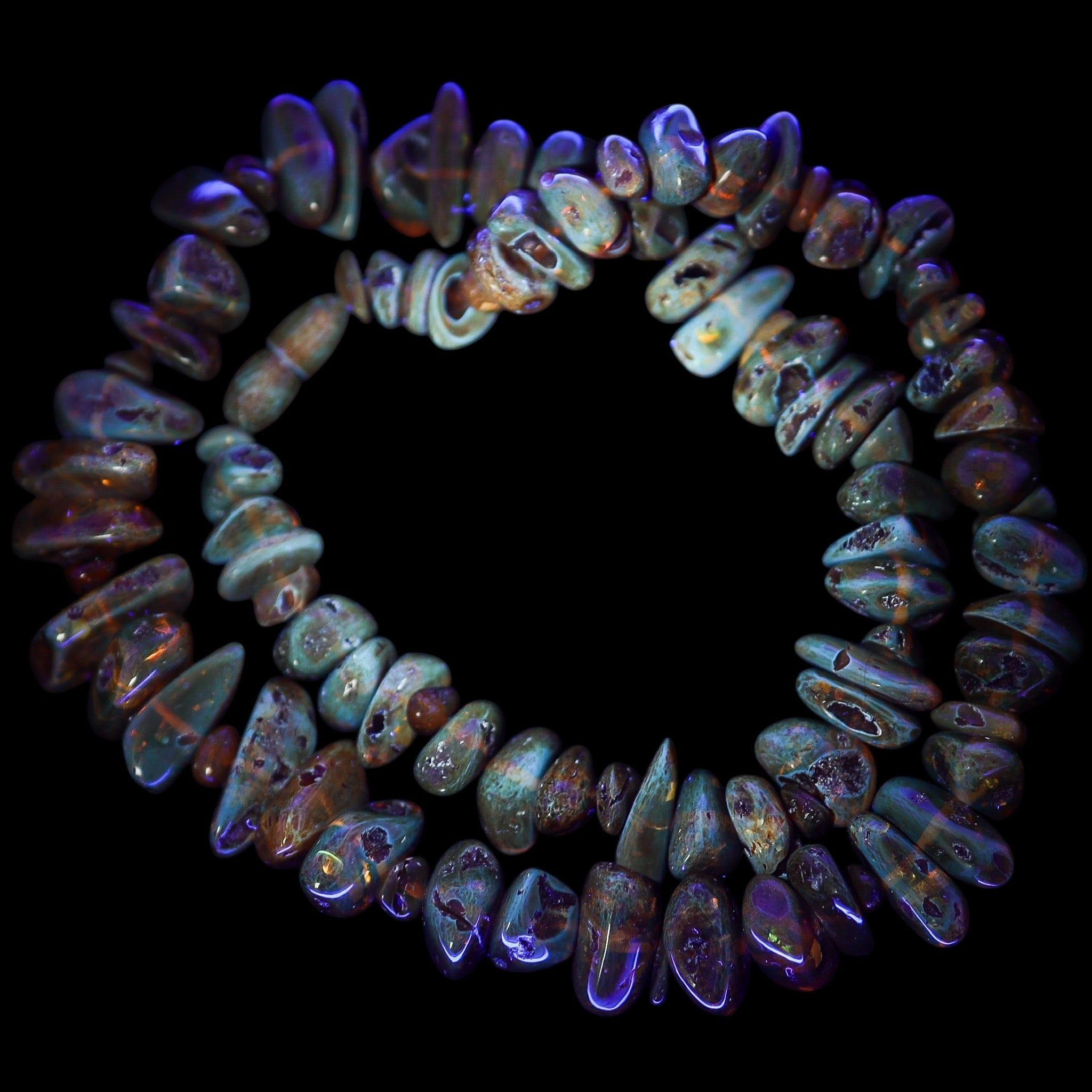 Vintage Baltic Amber Nugget Bead Necklace 83g 25” - Boho