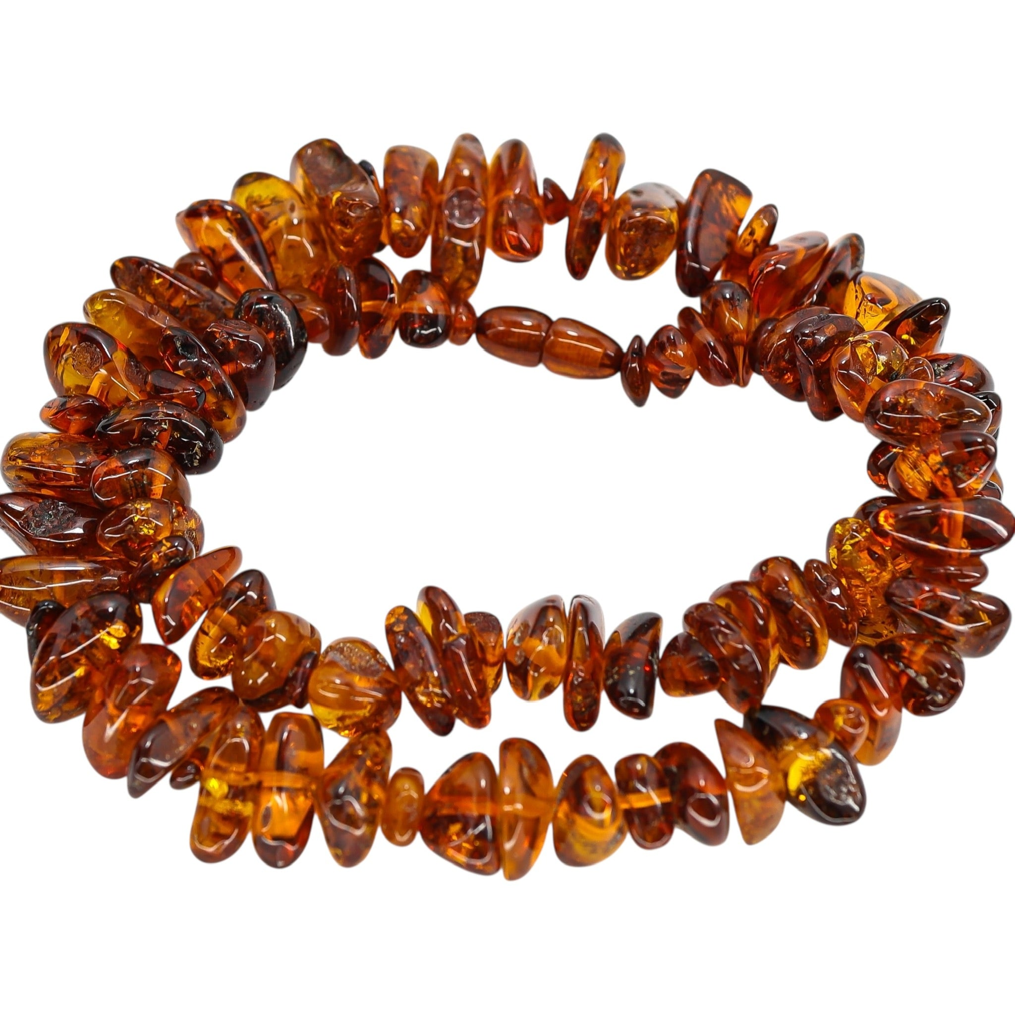 Vintage Baltic Amber Nugget Bead Necklace 83g 25” - Boho