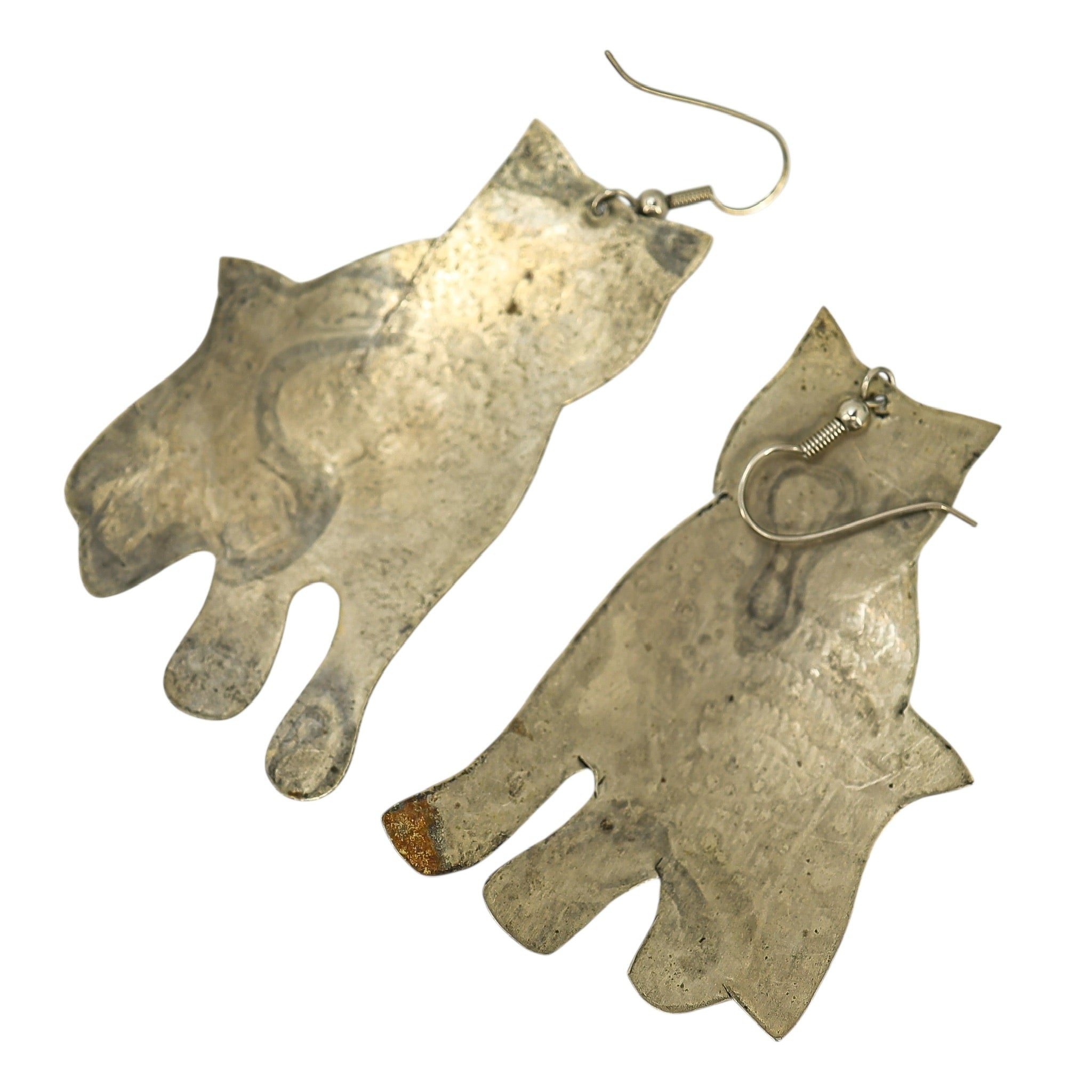 Mexican Folk Art Wedding Necklace Earrings Set With Cats And Chiming Beads