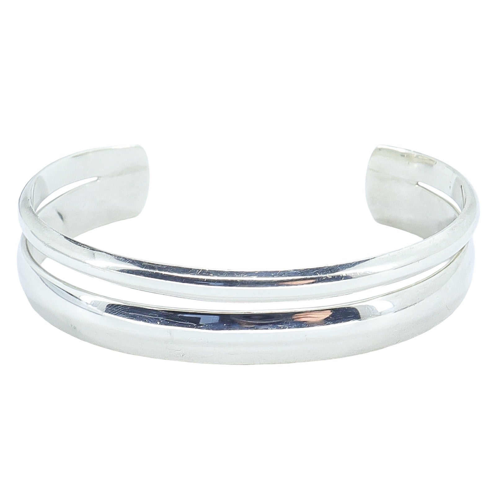 Modernist Sterling Silver Cuff Bracelet 35.8g