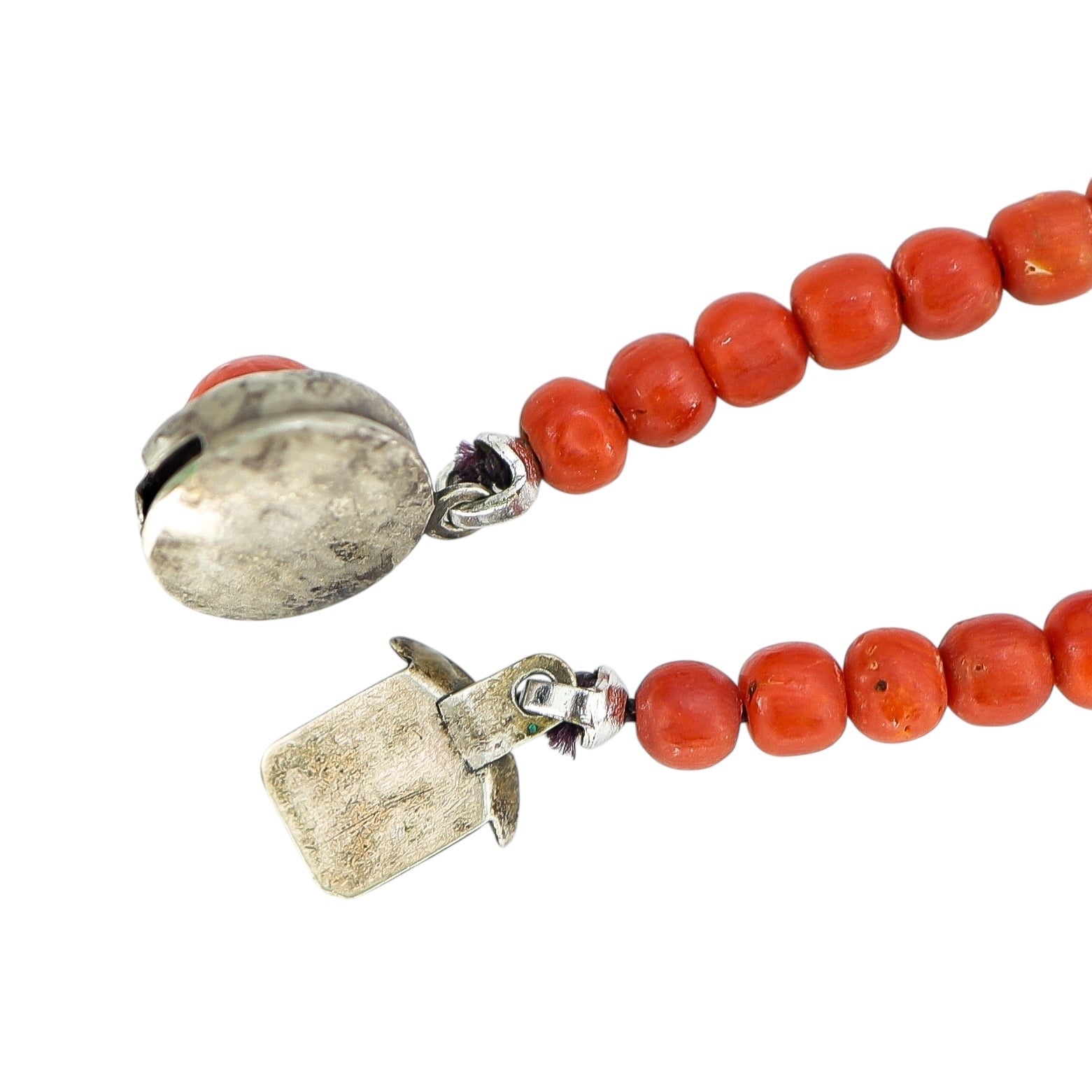 Vintage Mediterranean Red Coral Graduated Bead Necklace 20” – Natural Undyed Coral, 24 g