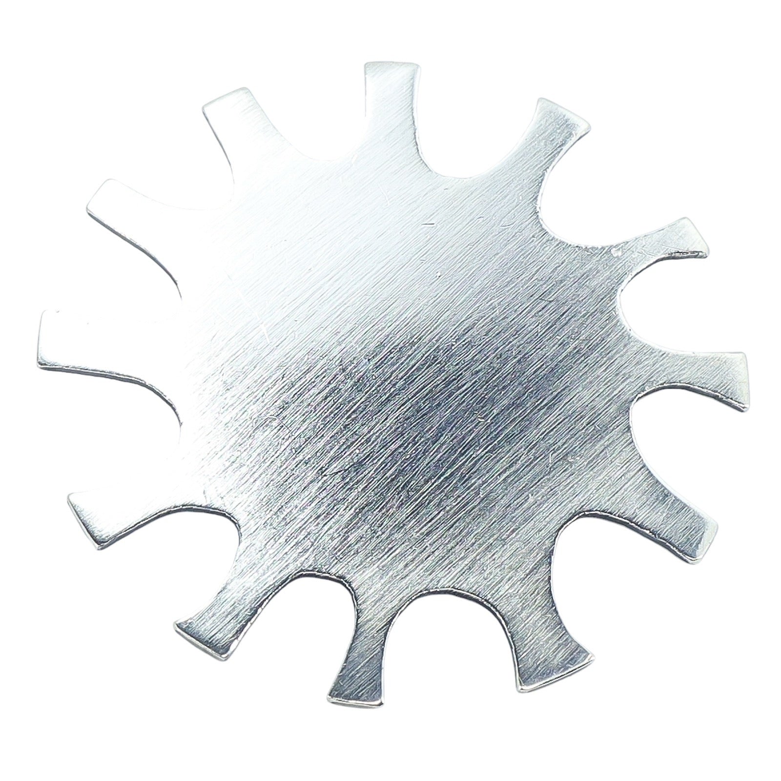 Sterling Silver Modernist Starburst Sun Brooch - Signed Cooke