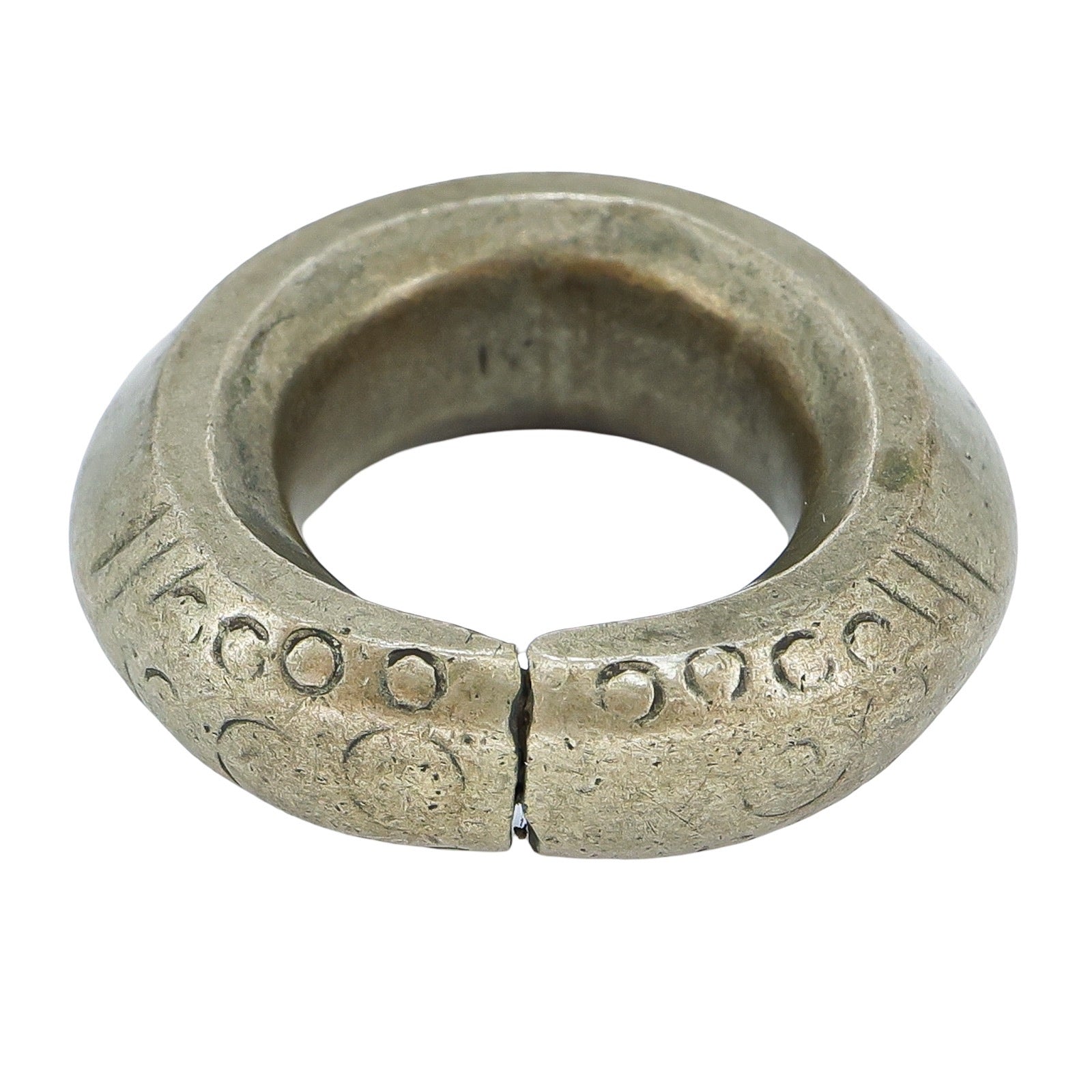 Large Tuareg Marabout Amulet Ring Ethnographic Silver Alloy 41g Size 7.5