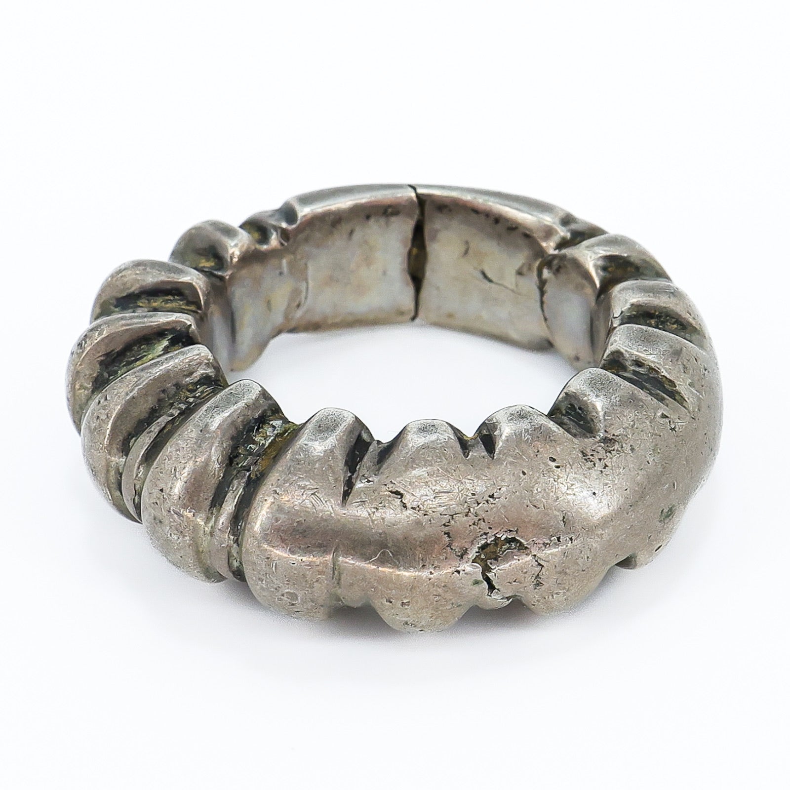 Vintage African Saharan Tuareg Tribal Amulet Ring One Sided Wear Size 10 36g